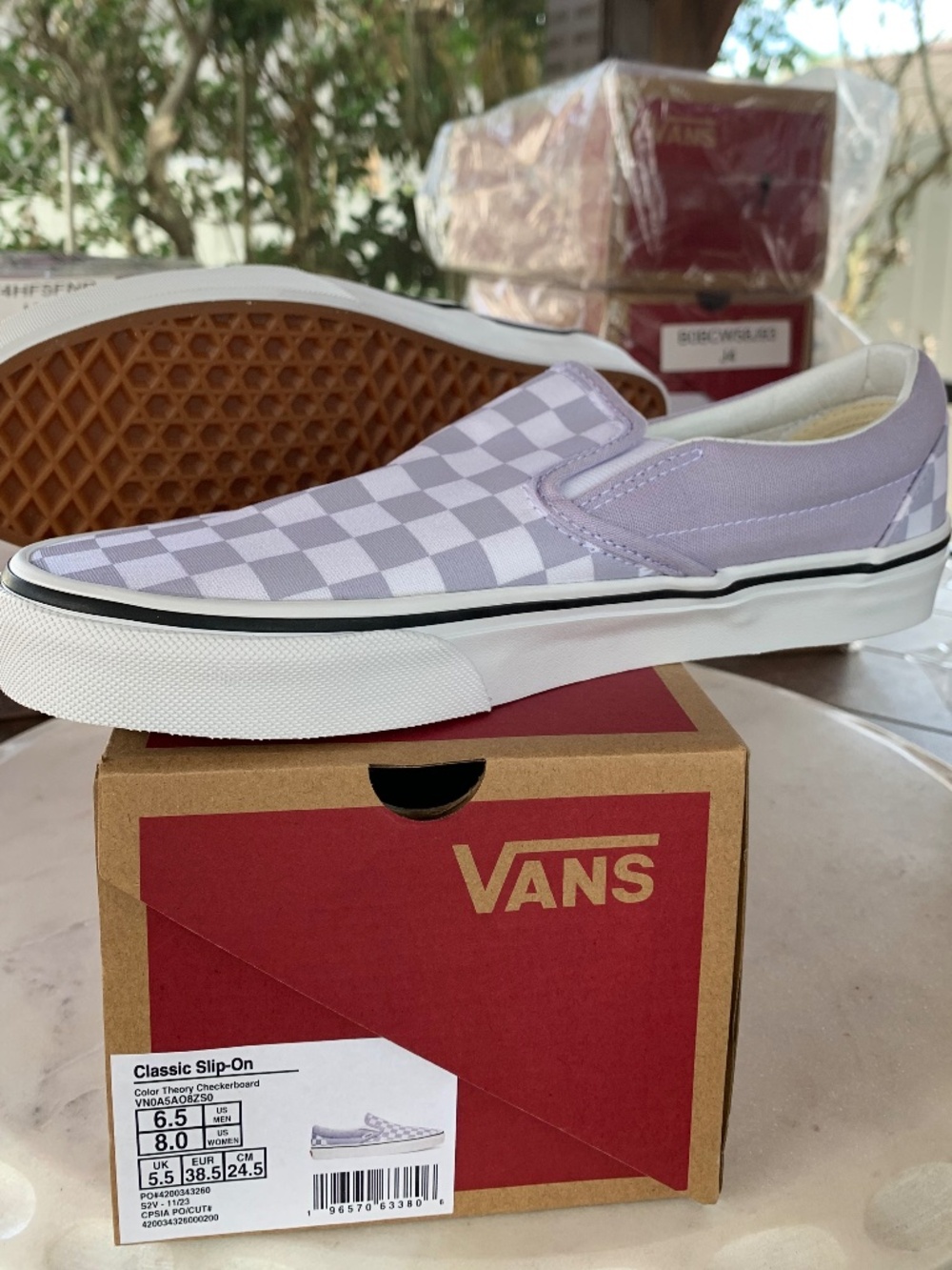 Vans Classic Slip-On Color Theory Checkerboard Men’s 6.5 Women’s 8 VN0A5A08ZS0 N